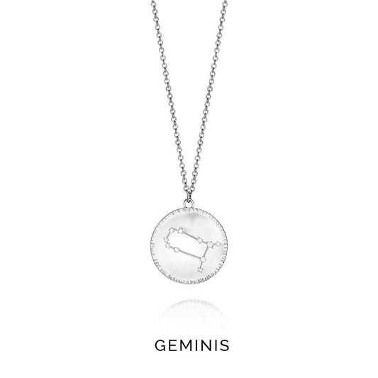 Silver necklace with Gemini constellation pendant, VICEROY JEWELS Mod. 61014C000-38G, designed for ladies, in official packaging.