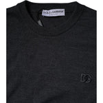 Dolce & Gabbana Dark Gray DG Logo Crew Neck Pullover Sweater TSH87796-46