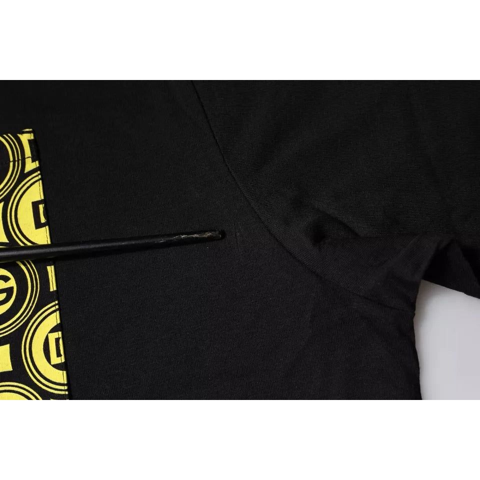 Dolce & Gabbana Black Logo Print Cotton Short Sleeves T-shirt TSH878456-56
