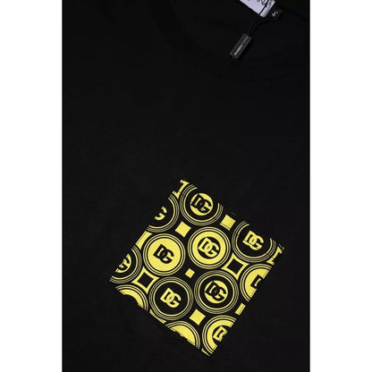 Dolce & Gabbana Black Logo Print Cotton Short Sleeves T-shirt