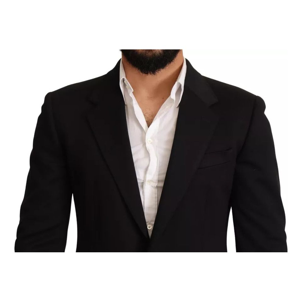 Dolce & Gabbana Black Cotton Slim Fit Coat Blazer Jacket JKT2865-50