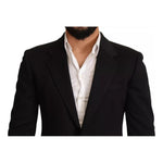 Dolce & Gabbana Black Cotton Slim Fit Coat Blazer Jacket JKT2865-50