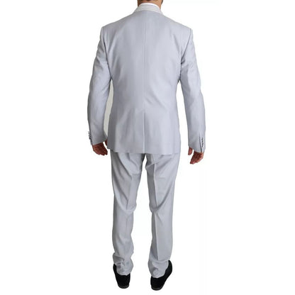 Dolce & Gabbana Light Blue SICILIA Wool 3 Piece Suit