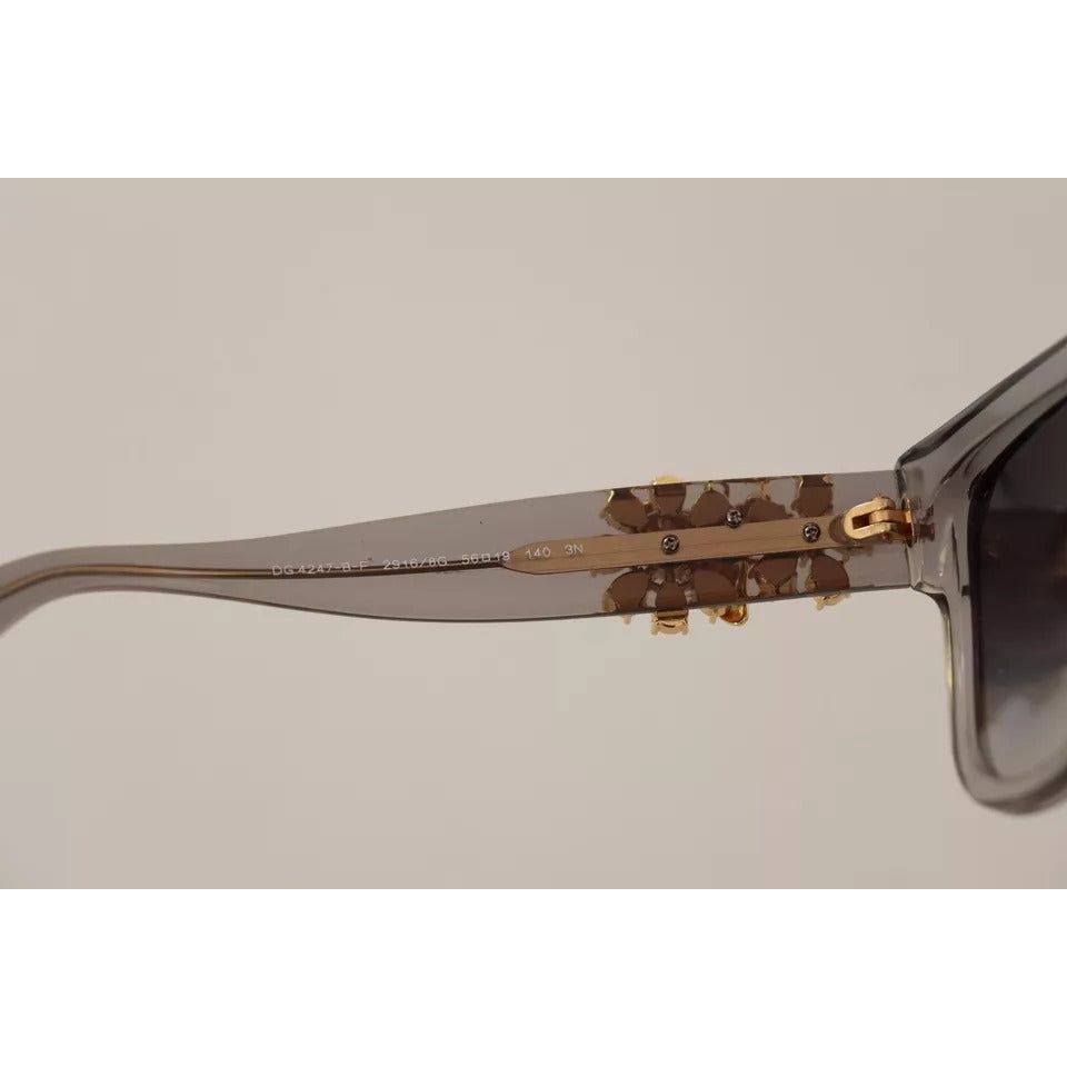 Dolce & Gabbana DG 4247-B-F Clear Embellished Crystal Acetate Sunglasses GLA988