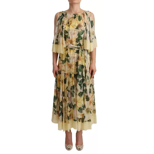 Dolce & Gabbana Multicolor Silk Floral Print Long Maxi Dress 1728,67345645728,Clothing,Dolce & Gabbana,Dresses - Women - Clothing,IT36 | XS,Material: 100% Silk,Multicolor,Preowned / Defect,Women,Women - Clothing Dolce & Gabbana DR28249-36
