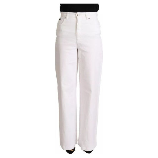 Dolce & Gabbana White MONICA Boot Cut Cotton Denim Jeans 1728,67345645728,Clothing,Dolce & Gabbana,IT42|M,Jeans & Pants - Women - Clothing,Material: 98% Cotton 2% Elastane,Preowned / Defect,White,Women,Women - Clothing Dolce & Gabbana PAN73041-42