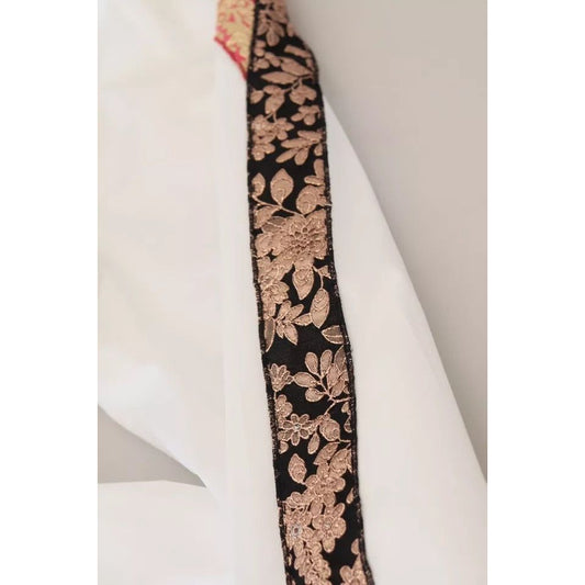 Dolce & Gabbana White Jacquard Cotton Blend Mid Waist Pants 1728,67345645728,Clothing,Dolce & Gabbana,IT42|M,Jeans & Pants - Women - Clothing,Material: 65% Cotton 15% Polyester 10% Acetate 3% Silk 3% Nylon 2% Elastane 2% Metallized Fiber,Preowned / Defect