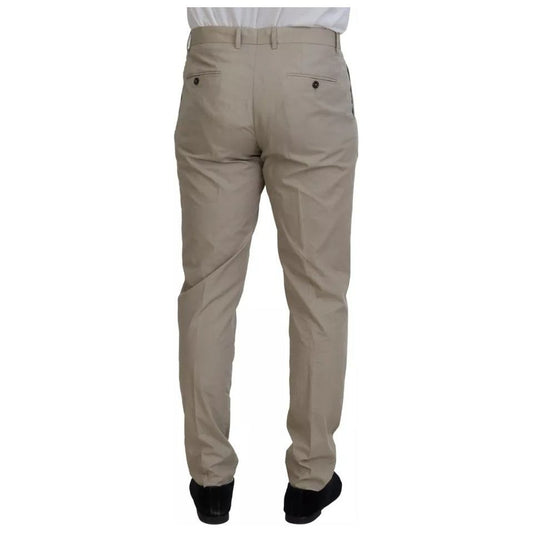 Dolce & Gabbana Beige Cotton Chino Men Formal Pants 1728,67345645728,Beige,Clothing,Dolce & Gabbana,IT48 | M,Jeans & Pants - Men - Clothing,Material: 100% Cotton,Men,Men - Clothing,Preowned / Defect Dolce & Gabbana PAN74718-48