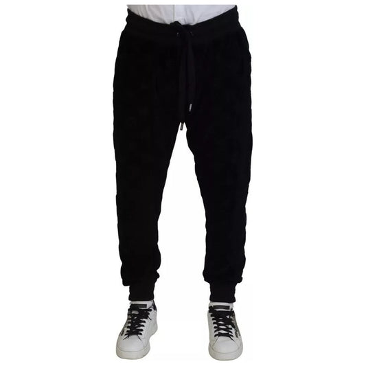 Dolce & Gabbana Black Cotton Skinny Jogger Sweatpants Pants 1728,67345645728,Black,Clothing,Dolce & Gabbana,IT54 | XL,Jeans & Pants - Men - Clothing,Material: 100% Cotton,Men,Men - Clothing,Preowned / Defect Dolce & Gabbana PAN74812-54