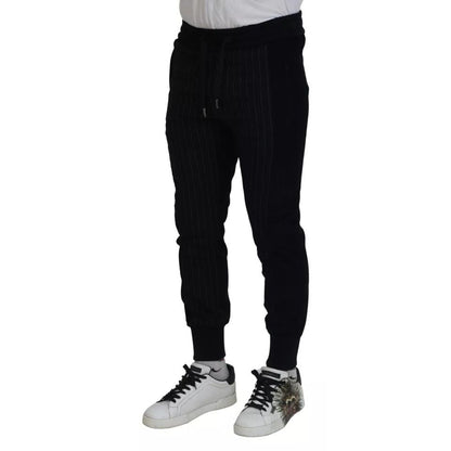 Dolce & Gabbana Black Cotton Blend Jogger Sweatpants Pants
