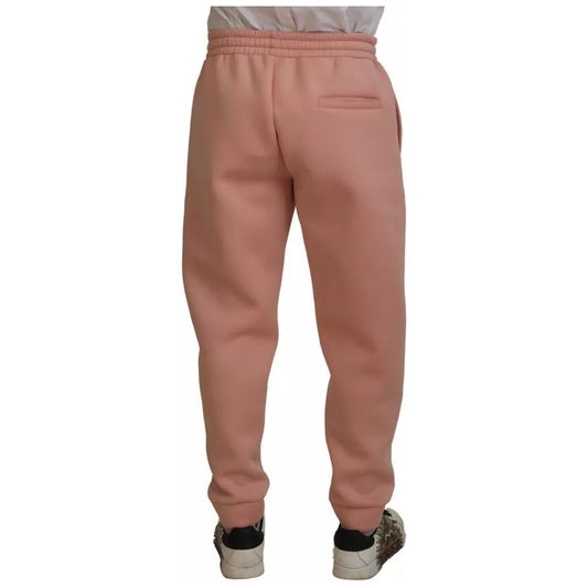 Dolce & Gabbana Pink Polyester Sweatpants Jogger Pants 1728,67345645728,Clothing,Dolce & Gabbana,IT48 | M,Jeans & Pants - Men - Clothing,Material: 92% Polyester 8% Elastane,Men,Men - Clothing,Pink,Preowned / Defect Dolce & Gabbana PAN74786-48