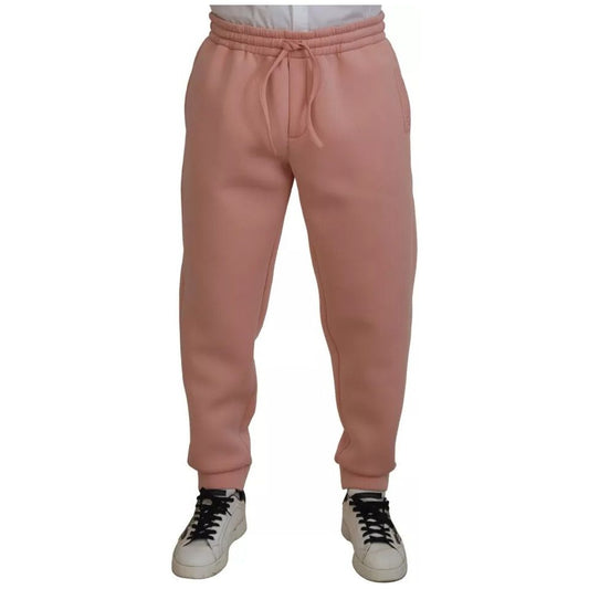 Dolce & Gabbana Pink Polyester Sweatpants Jogger Pants 1728,67345645728,Clothing,Dolce & Gabbana,IT48 | M,Jeans & Pants - Men - Clothing,Material: 92% Polyester 8% Elastane,Men,Men - Clothing,Pink,Preowned / Defect Dolce & Gabbana PAN74786-48