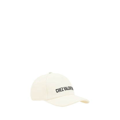 Valentino Garavani Cream Cotton Cap (Baseball Hat)
