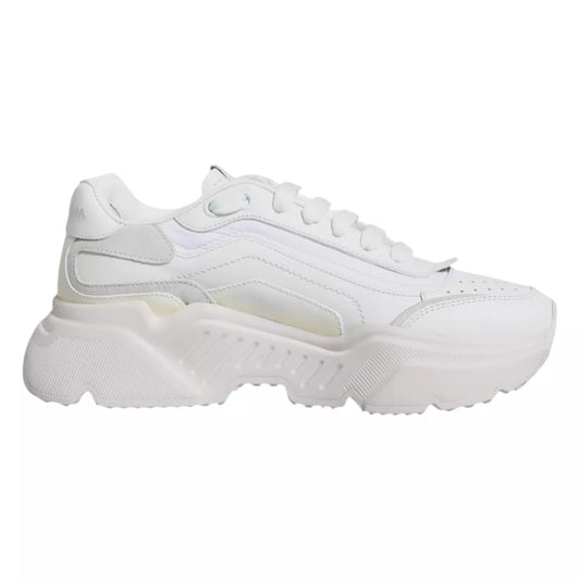 Dolce & Gabbana White Daymaster Low Top Sneakers Shoes 1728,67345645728,Dolce & Gabbana,EU41/US8,Material: 89% Calf Leather 11% PA,Men,Men - Shoes,Preowned / Defect,Shoes,Sneakers - Men - Shoes,White Dolce & Gabbana MV3200-41
