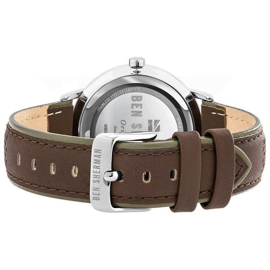 Ben Sherman Brown Leather Watch Ben Sherman Dark Olive Green