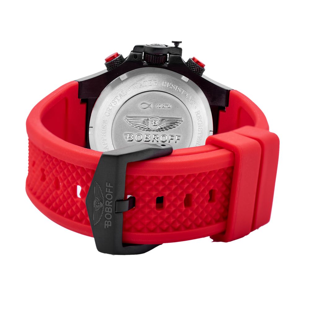 Bobroff Red Rubber Sport Watch