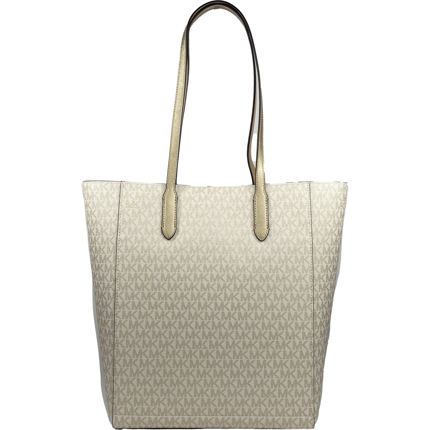 Front view with bag zipped and handles upright.