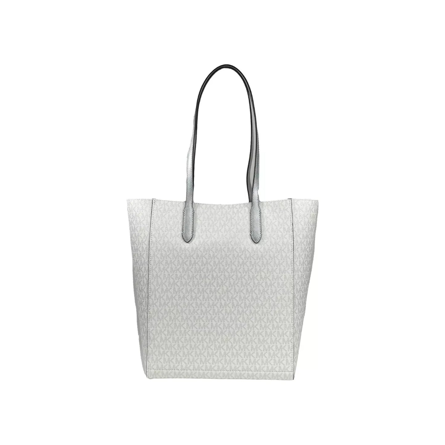 Michael Kors Vincent With Card Case Large Tote Purse Bag Silver 85091