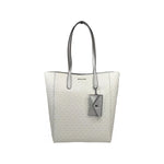 Michael Kors Vincent With Card Case Large Tote Purse Bag Silver 85091