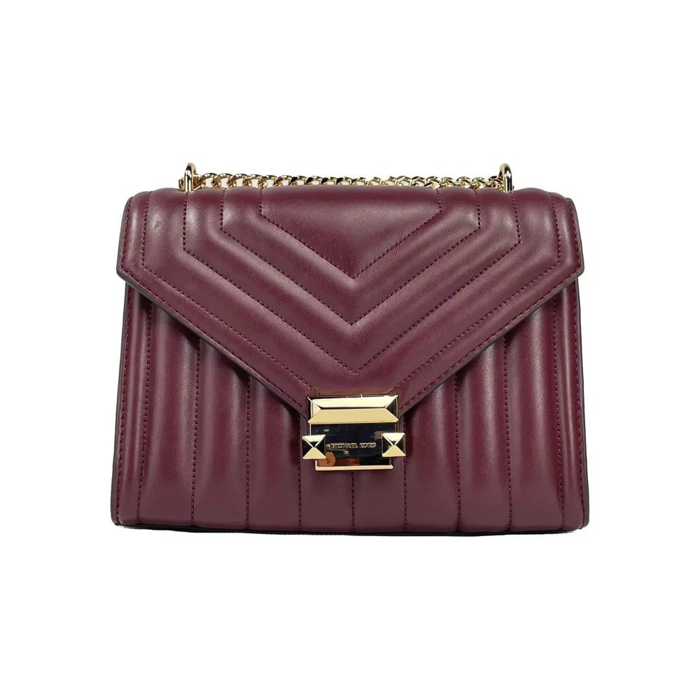 Michael Kors Whitney Medium Chain Shoulder Flap Crossbody Oxblood 87187