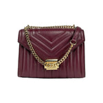 Michael Kors Whitney Medium Chain Shoulder Flap Crossbody Oxblood 87187