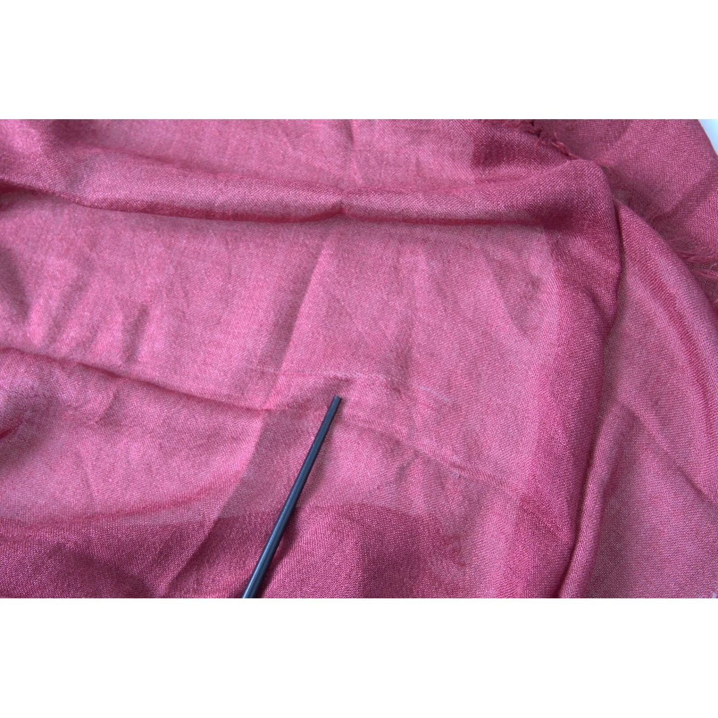 Dolce & Gabbana Maroon Cashmere Knit Wrap Shawl Fringe Scarf