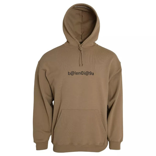 Balenciaga Brown Cotton Symbolic Molleton Bouclette Hooded Sweater 1728,67345645728,Balenciaga,Brown,Clothing,L,M,Material: 100% Cotton,Men,Men - Clothing,Preowned / Defect,S,Sweaters - Men - Clothing,XS,XXS Balenciaga TSH84962-L