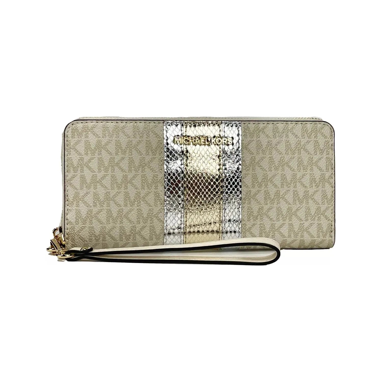 Front view with bag zipped and handles upright.