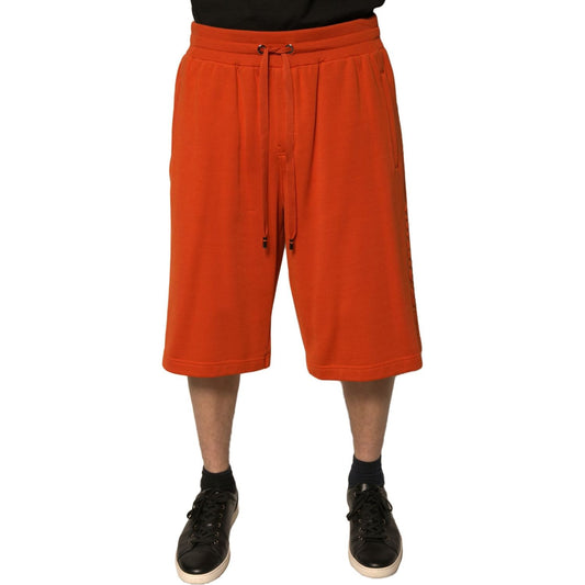 Dolce & Gabbana Orange Cotton Blend Men Bermuda Shorts 1728,67345645728,Clothing,Dolce & Gabbana,IT54 | XL,Material: 89% Cotton 11% Polyester,Men,Men - Clothing,Orange,Preowned / Defect,Shorts - Men - Clothing Dolce & Gabbana PAN75651-54