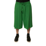 Dolce & Gabbana Green Cotton Blend Men Bermuda Shorts