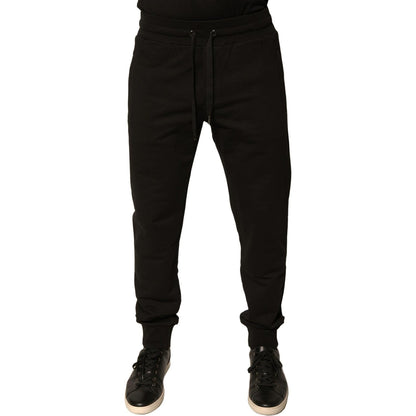 Dolce & Gabbana Black Cotton Jogger Men Sweatpants Pants