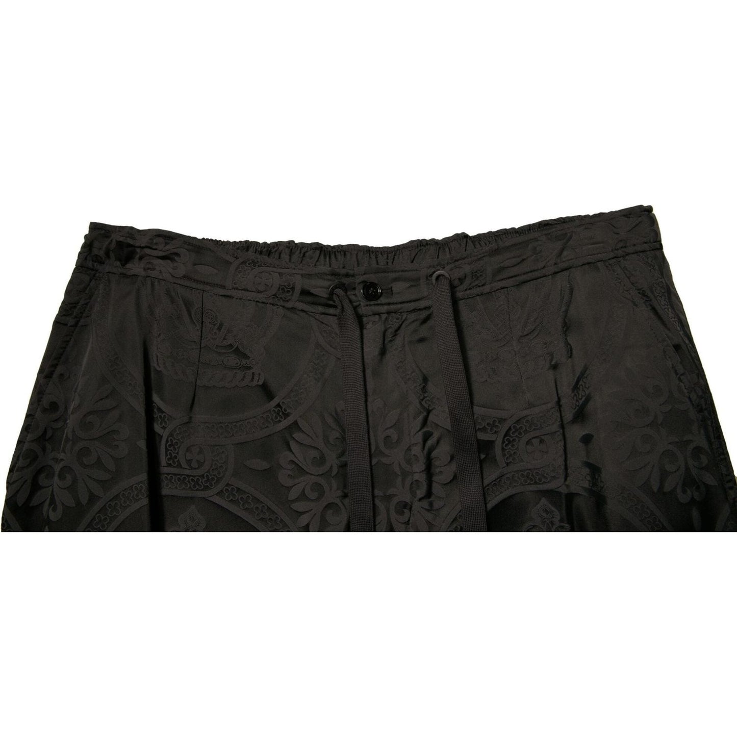 Dolce & Gabbana Black Crown Nylon Jogger Sweatpants Pants PAN75682-54