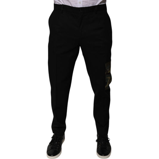 Dolce & Gabbana Black Cotton Men Cargo Casual Pants