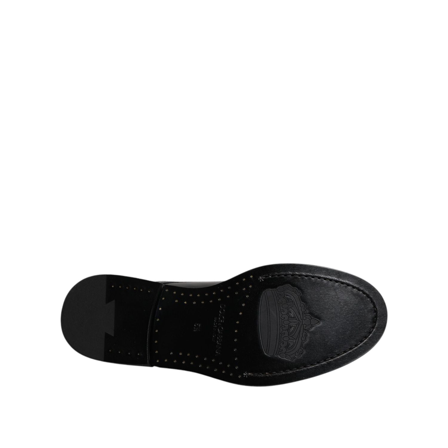 Dolce & Gabbana Black Patent Leather Derby Lace Up Formal Dress Shoes