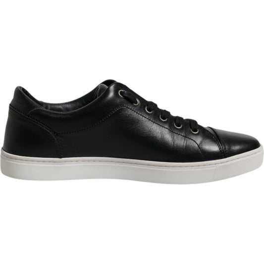Dolce & Gabbana Black London Nappa Leather Men Sneakers Shoes