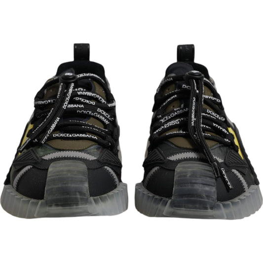 Dolce & Gabbana Black Green Camo NS1 Low Top Sneakers Shoes 1728,67345645728,Black,Dolce & Gabbana,EU44/US11,Material: 50% Polyester 20% Calf Leather 10% Nylon 5% Cotton 5% Elastane 5% Viscose 5% PVC,Men,Men - Shoes,Preowned / Defect,Shoes,Sneakers - Men
