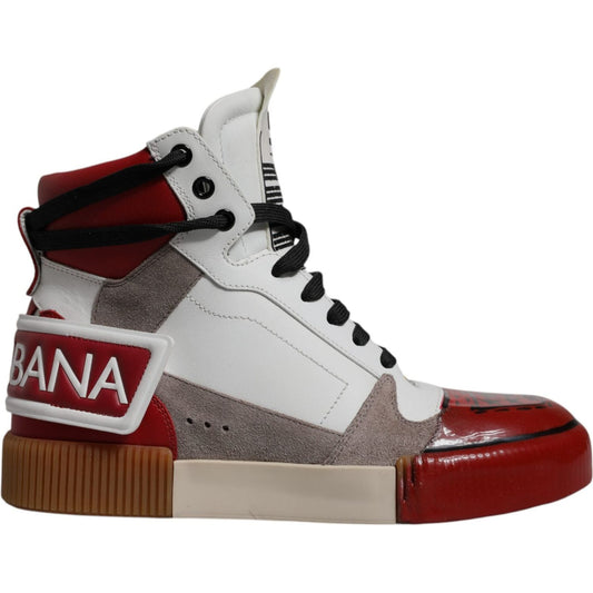 Dolce & Gabbana Multicolor Leather High Top Sneakers Shoes