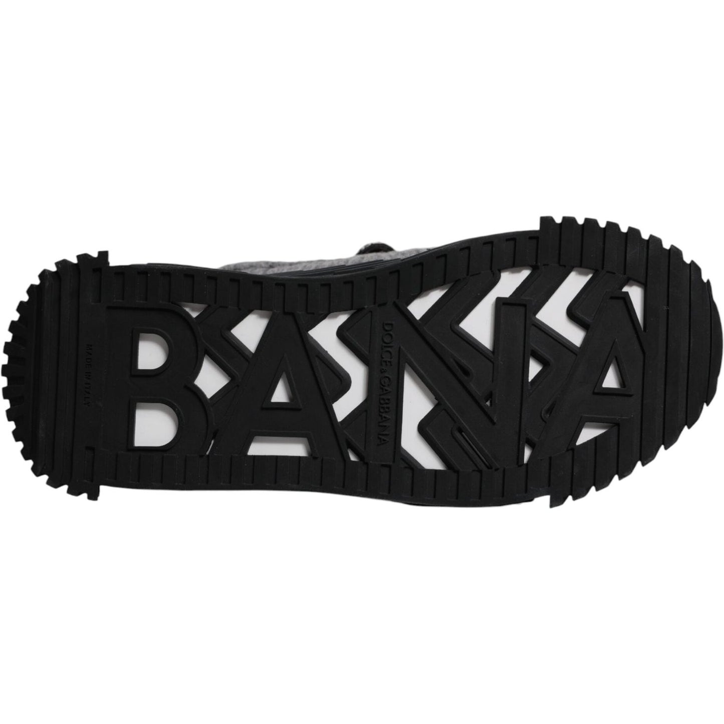 Dolce & Gabbana Gray Black NS1 High Top Boots Sneakers Shoes