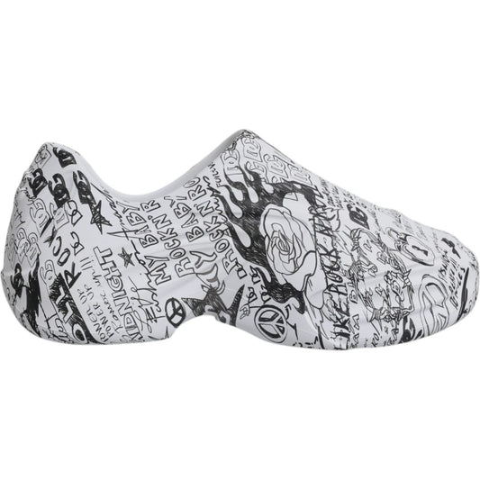 Dolce & Gabbana White Black Graffiti Daymaster Sneakers Shoes