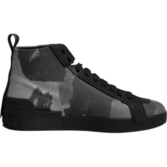 Dolce & Gabbana Multicolor Camouflage High Top Sneakers Shoes