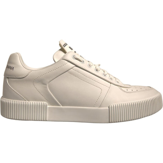 Dolce & Gabbana White Miami Leather Low Top Sneakers Shoes 1728,67345645728,Dolce & Gabbana,EU40/US7,Material: 100% Calf Leather,Men,Men - Shoes,Preowned / Defect,Shoes,Sneakers - Men - Shoes,White Dolce & Gabbana MV6964-40