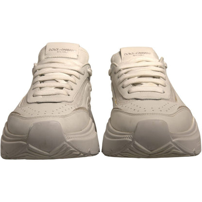 Dolce & Gabbana White Daymaster Leather Low Top Sneakers Shoes