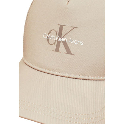 Calvin Klein Jeans Beige Recycled Polyester Cap (Baseball Hat)