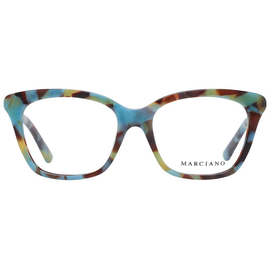 Marciano by Guess Multicolor Women Glasses Frame in acetate and metal with square style, demo lenses, size 53-17-140.