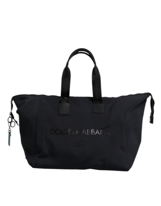Dolce & Gabbana Black Canvas DG Logo Print Shopping Hand Tote Bag BAG4059
