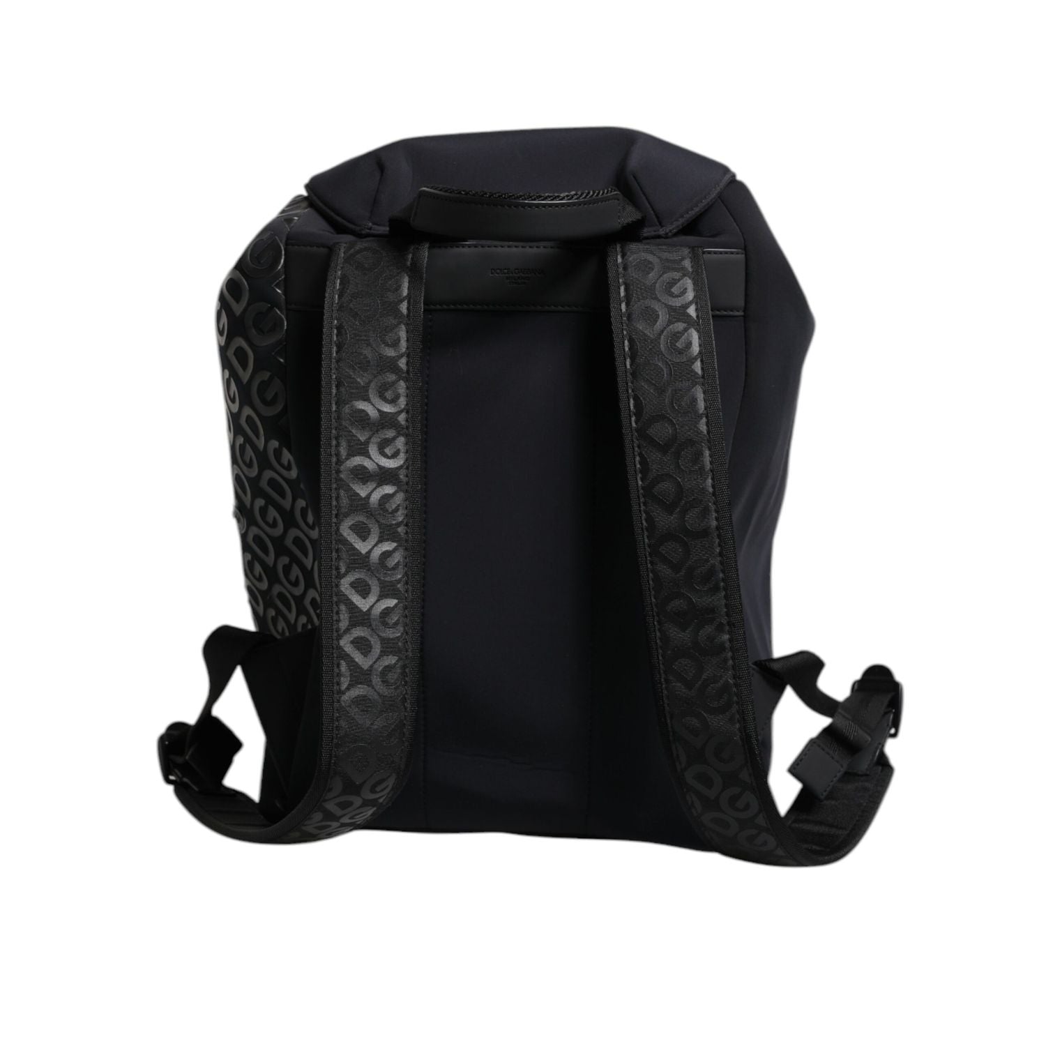 Dolce & Gabbana Black Neoprene Nylon DG Logo School Backpack Bag