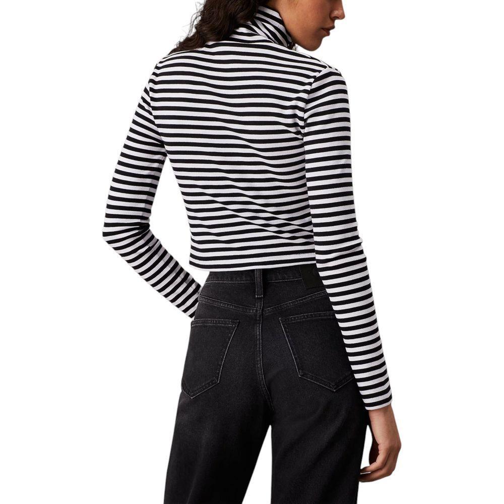 Calvin Klein Jeans Black And White Cotton Long Sleeve CA-14574202438-IT38|XS