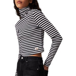 Calvin Klein Jeans Black And White Cotton Long Sleeve CA-14574202438-IT38|XS