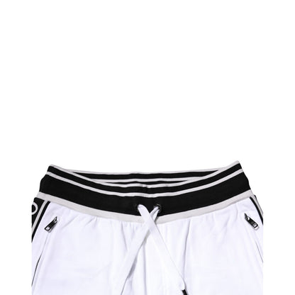 Dolce & Gabbana White Stripe Cotton DG King Bermuda Shorts