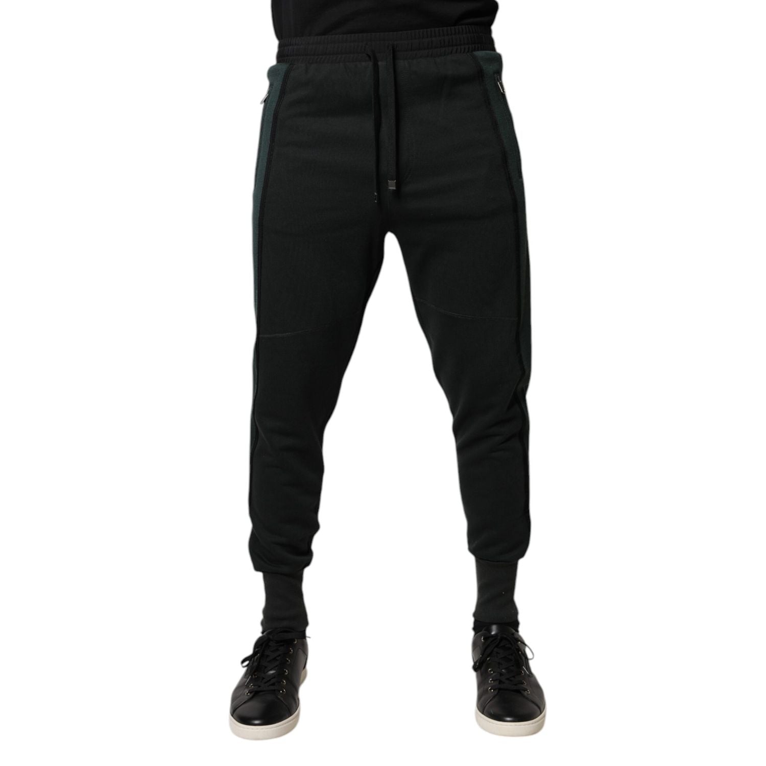 Dolce & Gabbana Black Cotton Blend Jogger Sweatpants Pants